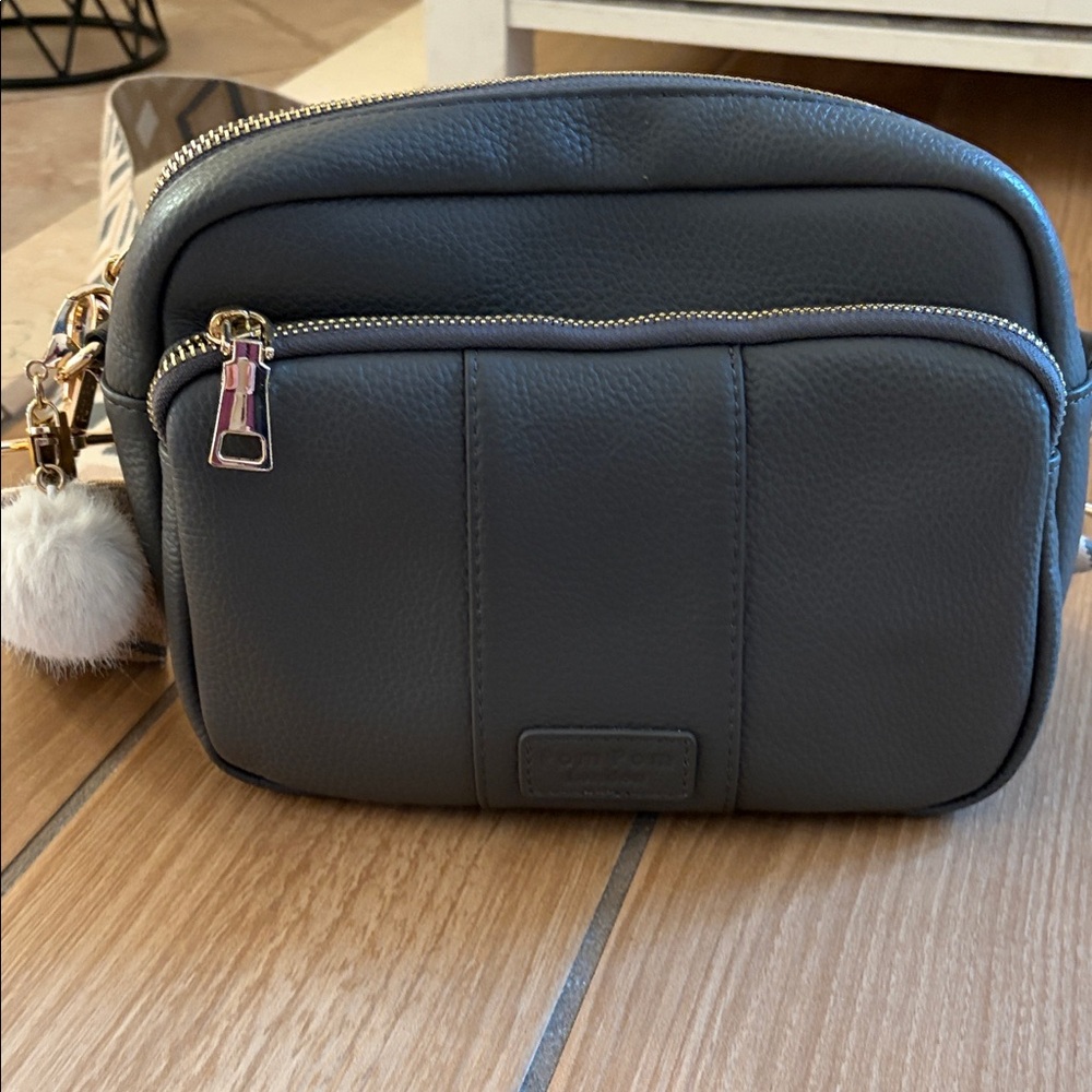 POM POM of LONDON - grey crossbody bag